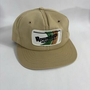 Vintage Round Up Herbicide Farm Patch Snapback Trucker Hat Made in USA
